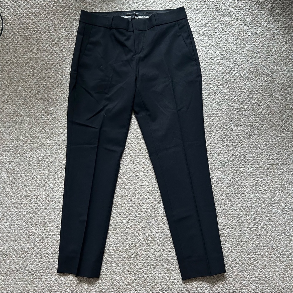 Lined Black Wool Trousers Banana Republic (00P)